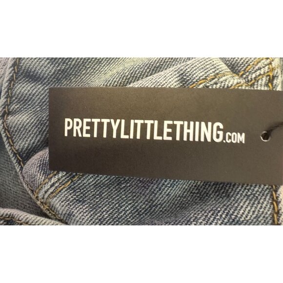 2/$30 NWT PrettyLittleThing Petite 6 Dark Gray Denim Bustier - Picture 6 of 12